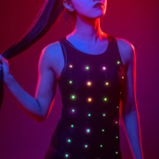 Dark Power Bodysuit, worn in nightclub setting
