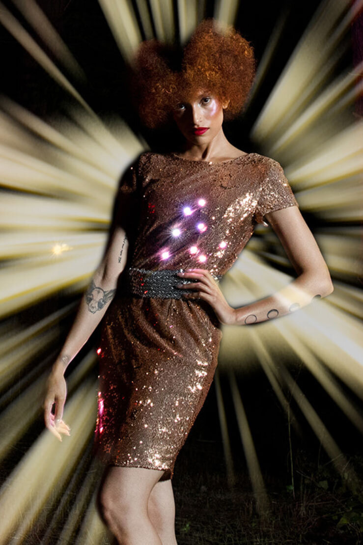 LED sequin garment