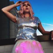 LED Sequin Top, LED sequin top illuminated