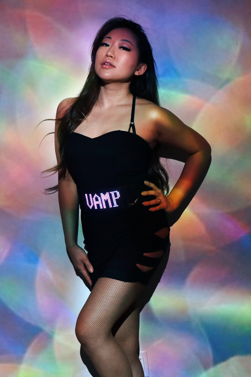 LED Matrix Belt, model wearing